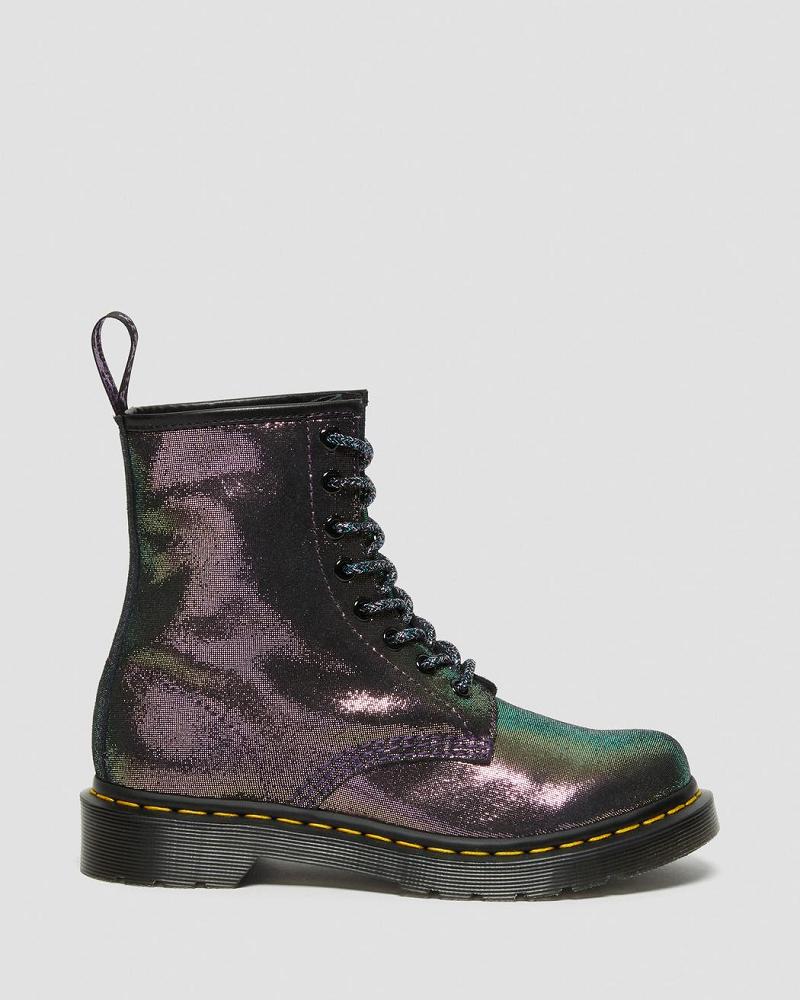 Purple Women's Dr Martens 1460 Disco Iridescent Suede Lace Up Boots | CA 156DFM